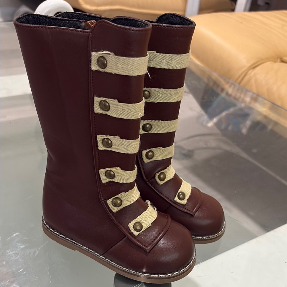 Toddler Little Girls Knee High Fashion Flat Riding Boots